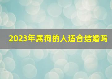 2023年属狗的人适合结婚吗,属狗人2023年最佳姻缘配对