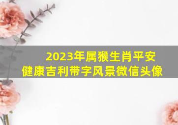 2023年属猴生肖平安健康吉利带字风景微信头像,68年属猴招财好运微信头像2021年