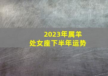 2023年属羊处女座下半年运势,2023年必有喜事的星座