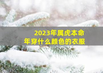 2023年属虎本命年穿什么颜色的衣服,属虎的人本命年穿什么颜色内裤