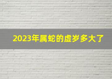 2023年属蛇的虚岁多大了,属蛇年龄查询表对照表对应岁数多大