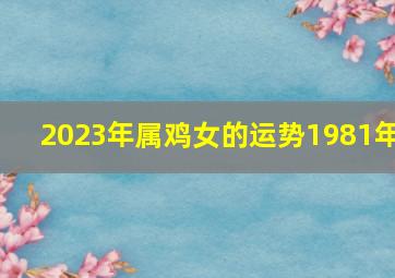 2023年属鸡女的运势1981年,42岁1981年出生的属鸡女命2023年上半年运气运势