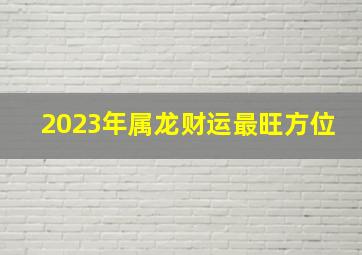 2023年属龙财运最旺方位,2023年财位摆放2023年最旺的财位分析