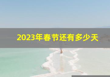 2023年春节还有多少天,今天距离2023年还有几天