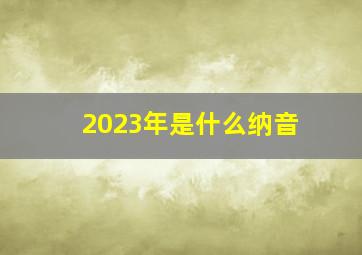 2023年是什么纳音,2023年属相是什么命