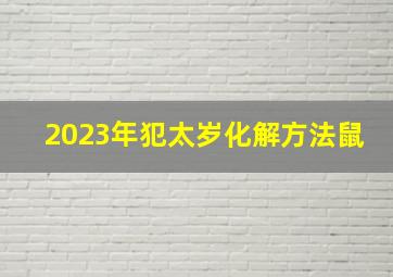 2023年犯太岁化解方法鼠,2023年属鼠人刑太岁怎么化解放置转运摆件