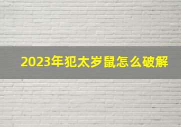 2023年犯太岁鼠怎么破解,属鼠2023怎么化解太岁远离口舌是非