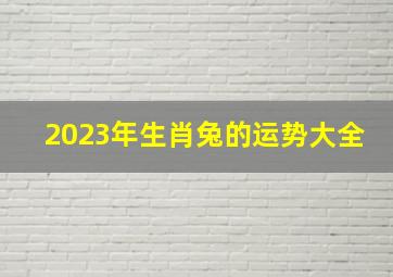 2023年生肖兔的运势大全