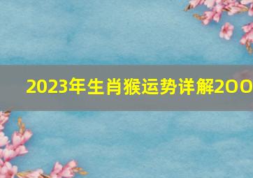 2023年生肖猴运势详解2OO4,2004年属猴人2023年财运怎样样19岁属猴的兔年财气好吗