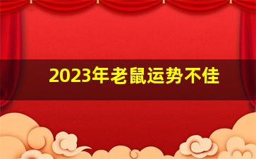 2023年老鼠运势不佳,2023年属鼠人的运程怎么样