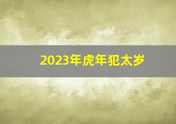 2023年虎年犯太岁