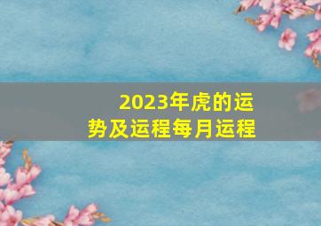 2023年虎的运势及运程每月运程,2023属虎的人的全年运势