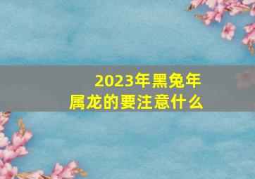 2023年黑兔年属龙的要注意什么,2023年犯太岁的生肖有什么要注意的2023年犯太岁的生肖解析