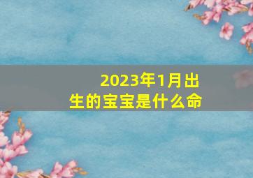 2023年1月出生的宝宝是什么命,2023年1月6号出生的宝宝是什么命