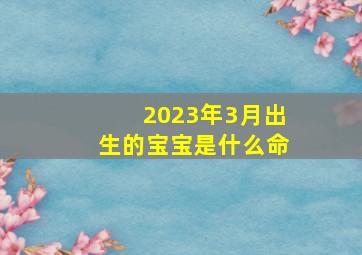 2023年3月出生的宝宝是什么命,2023年3月14日宝宝出生什么命八字中等得库通根则身旺