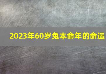 2023年60岁兔本命年的命运,1963年属兔男60岁命运如何