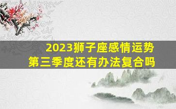 2023狮子座感情运势第三季度还有办法复合吗,狮子座2023年夏季提运指南把握住身边的任何机会