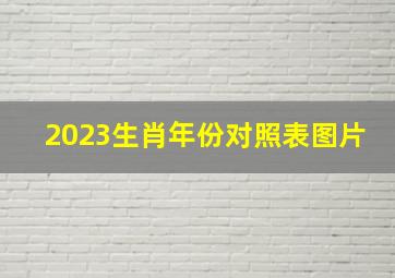 2023生肖年份对照表图片,2023年的生肖表