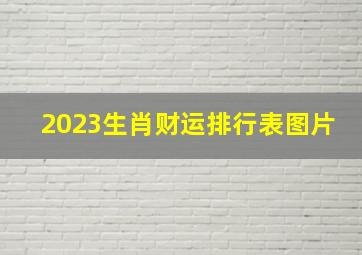 2023生肖财运排行表图片,2023属兔下半年财运