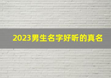 2023男生名字好听的真名,2023年出生男宝宝名字大全响亮大气的名字