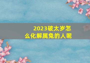 2023破太岁怎么化解属兔的人呢,2023年属兔人值太岁佩戴什么化解