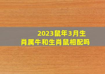 2023鼠年3月生肖属牛和生肖鼠相配吗,属鼠的三合属相