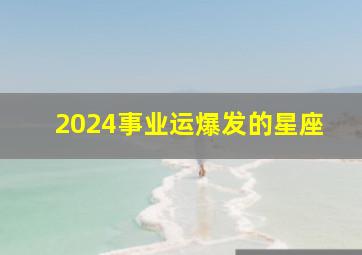 2024事业运爆发的星座,2024事业最旺星座