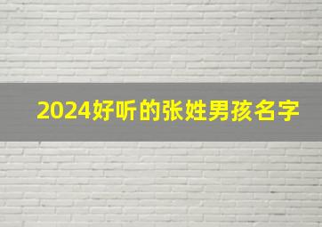 2024好听的张姓男孩名字,2024年张姓名男孩