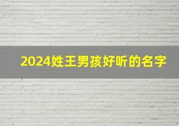 2024姓王男孩好听的名字,2024王姓宝宝取名字大全