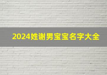 2024姓谢男宝宝名字大全,谢姓男宝宝取名大全100分