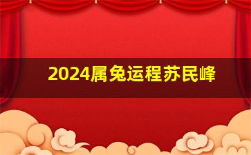 2024属兔运程苏民峰,2024属兔人全年运势