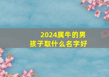 2024属牛的男孩子取什么名字好,2024年出生的牛宝宝是什么命