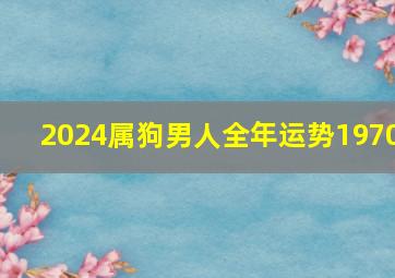 2024属狗男人全年运势1970,2024年狗的运势怎样样