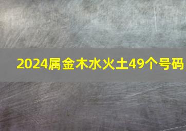 2024属金木水火土49个号码,年命是什么