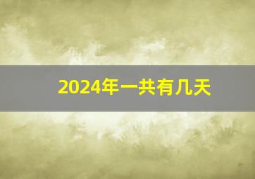 2024年一共有几天,2024年一共有几天怎么列算式