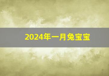 2024年一月兔宝宝,2024年一月兔宝宝名字