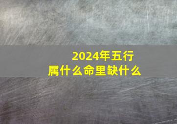 2024年五行属什么命里缺什么,出生年份之：2024年五行属什么