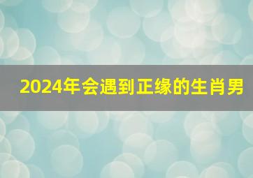 2024年会遇到正缘的生肖男,遇见2024年的自己