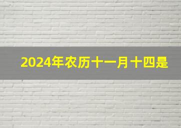 2024年农历十一月十四是,2024年农历十一月十四是几月几号