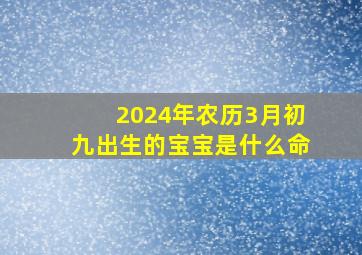 2024年农历3月初九出生的宝宝是什么命,2024年三月初九