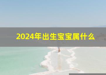 2024年出生宝宝属什么,2024年的宝宝属什么