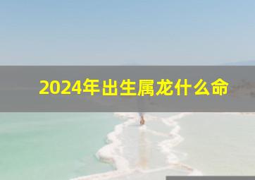 2024年出生属龙什么命,2024年属龙的人是什么命