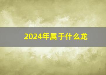 2024年属于什么龙,2024年属于什么龙年