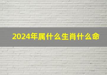 2024年属什么生肖什么命,2024年属什么生肖年年