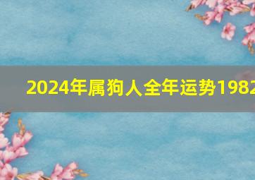 2024年属狗人全年运势1982,属狗的2024年有三喜