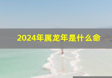 2024年属龙年是什么命,2024年属龙年是什么命格