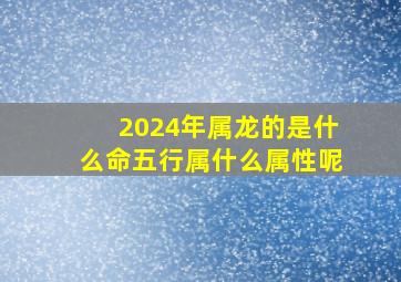 2024年属龙的是什么命五行属什么属性呢,2024年属龙的属于什么命