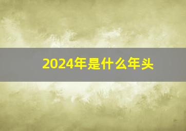 2024年是什么年头