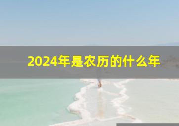 2024年是农历的什么年,2024年是不是无春年