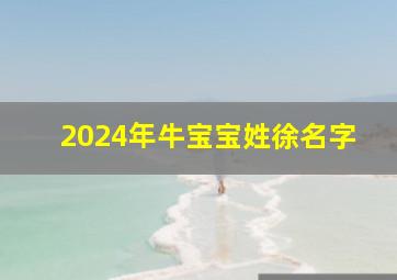 2024年牛宝宝姓徐名字,牛年徐姓取名